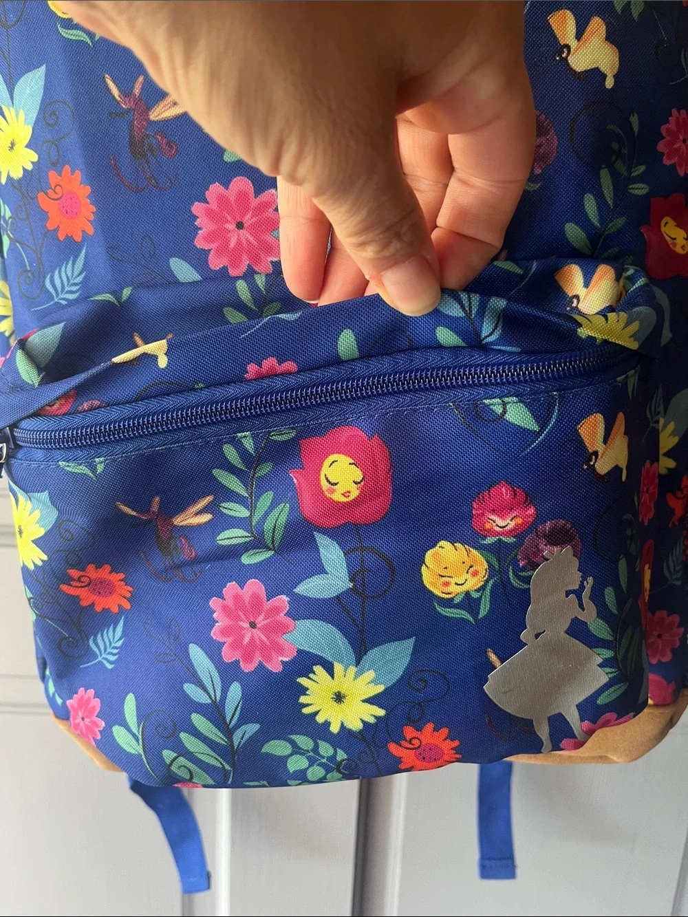 Disney Store Alice Backpack School Adult Alice in Wonderland Floral Print